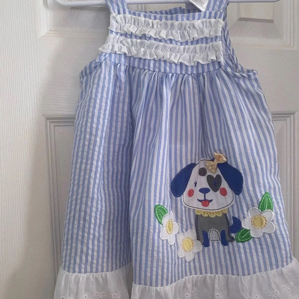 Nannette Puppy Appliqué Dress